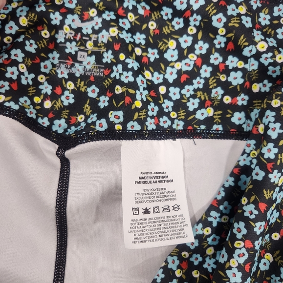 Nike One Drift 7/8 Tights Floral Leggings  2X T2 - Picture 7 of 12